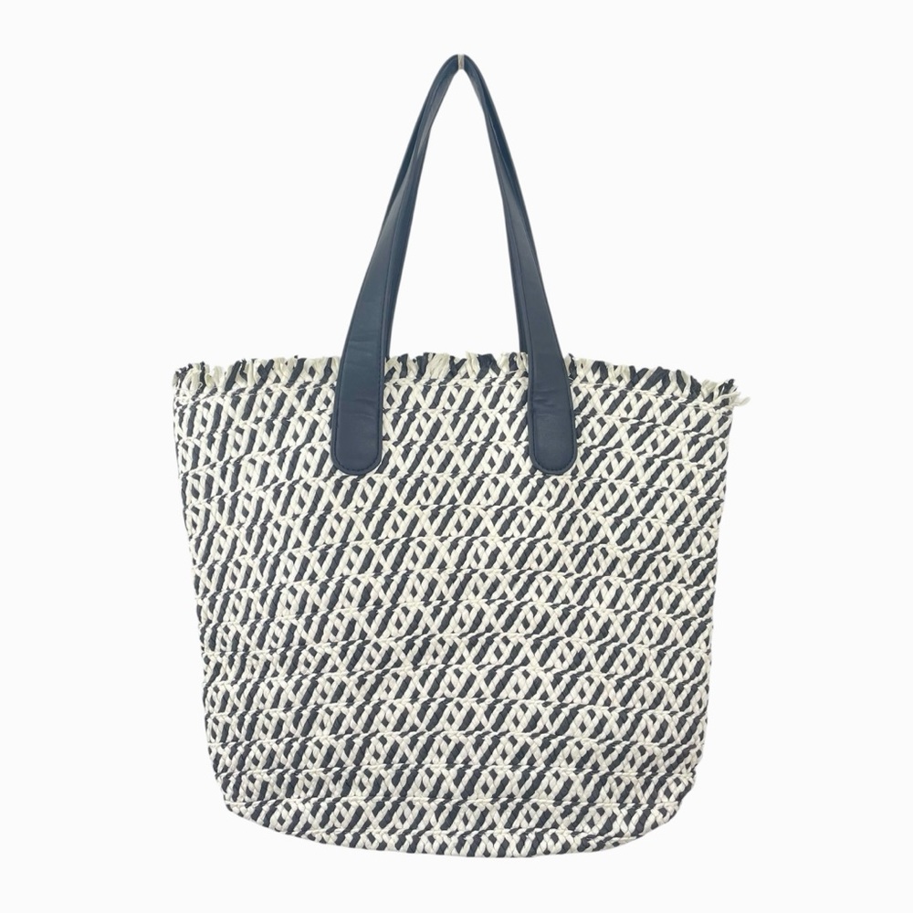 Lulla Collection New York Woven Paper Tote Beach Bag Classic Travel